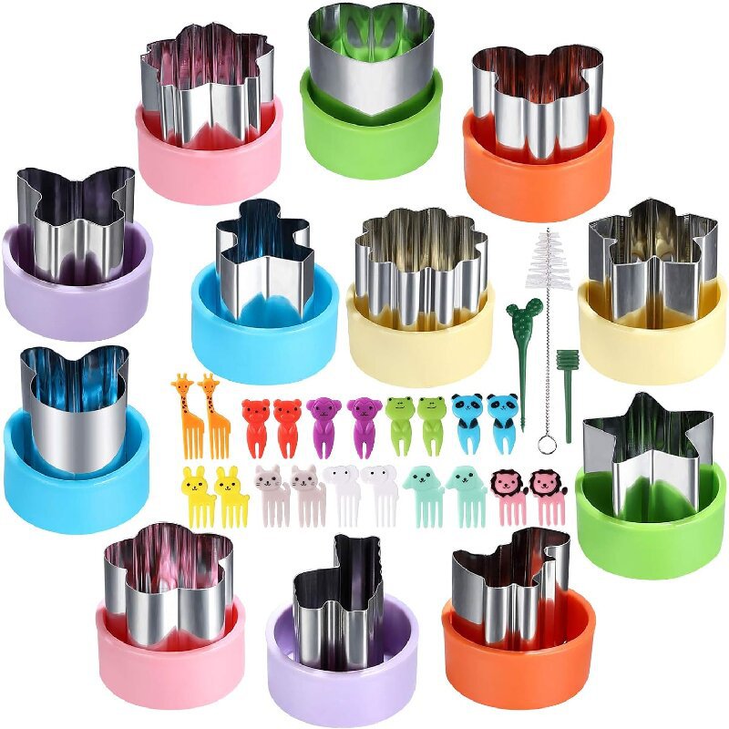 어린이를위한 스테인레스 스틸 야채 커터 모양 세트 어린 - Kids Outdoor Kitchen Accessories 리뷰 및 가격