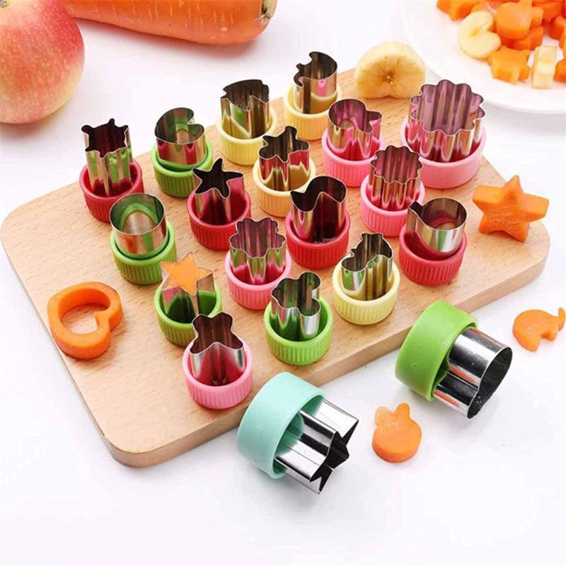 어린이를위한 스테인레스 스틸 야채 커터 모양 세트 어린 - Kids Outdoor Kitchen Accessories 리뷰 및 가격