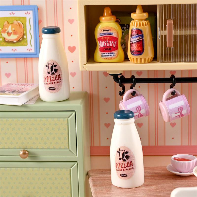 5/10PCS 미니어처 음식 모델 장난감 우유병 음료  - Kids Outdoor Kitchen Accessories 리뷰 및 가격