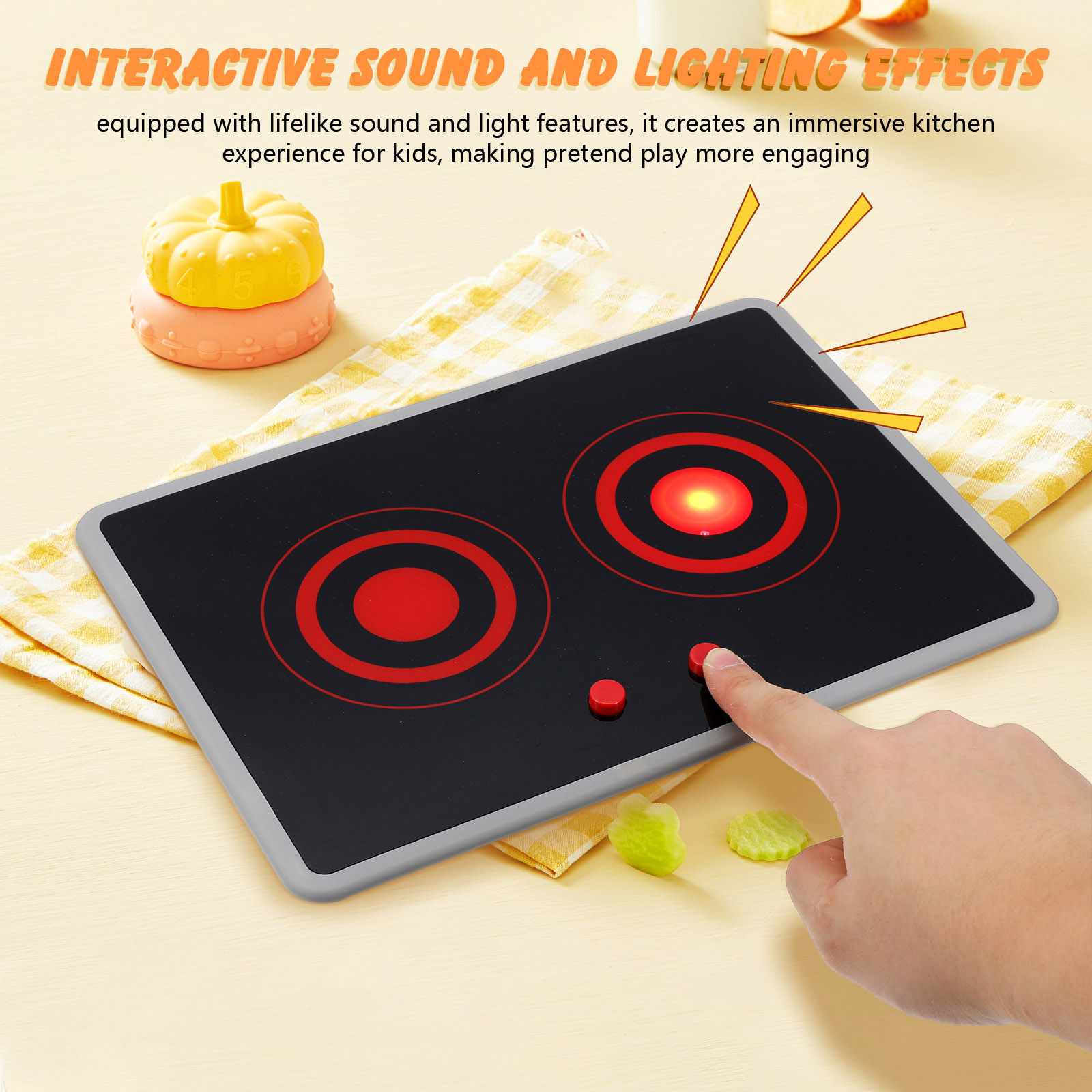 어린이 놀이 주방 가전제품, 소리와 빛이 나는 사실적인 - Kids Outdoor Kitchen Accessories 리뷰 및 가격